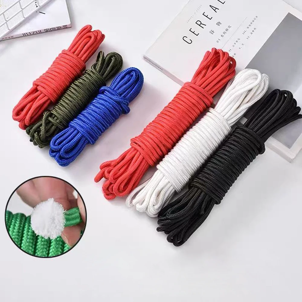 10m Nylon Cord Non-slip Clothesline Drying Hanger Rope Multifunctional Portable Outdoor Travel Household Windproof Clotheslines paracord rope camping rope nylon beading cord nylon rope twine