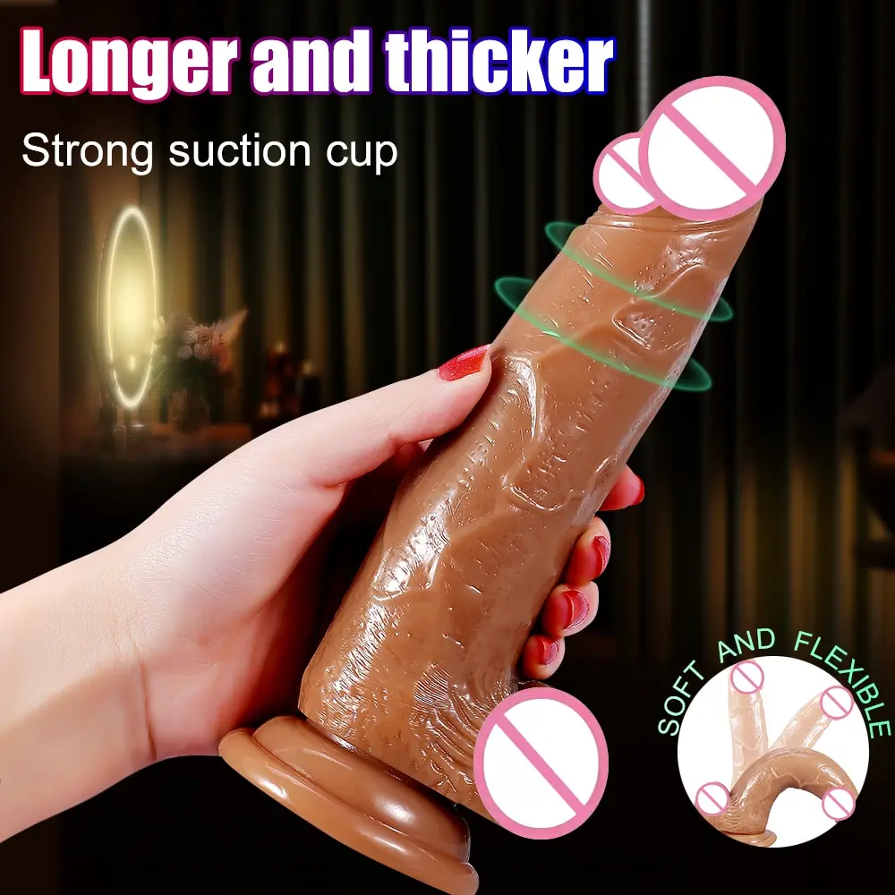 Sex Toys Realistic Silicone Dildo Sucker Soft Women Masturbator Female Vagina Massage Anal Plug
