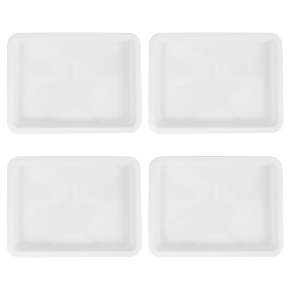 4Pcs 과학 실험실 트레이 화학 시약 보관을 위한 직사각형 플라스틱 실험실 트레이 내산성 실험실 샘플 처리