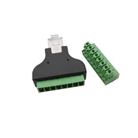 RJ45 to Screw Terminal Adapter 8P8C RJ45 Male / Female to 8 Pin Screw Terminal Block for Cat5 Cat6 CCTV DVR Network 5