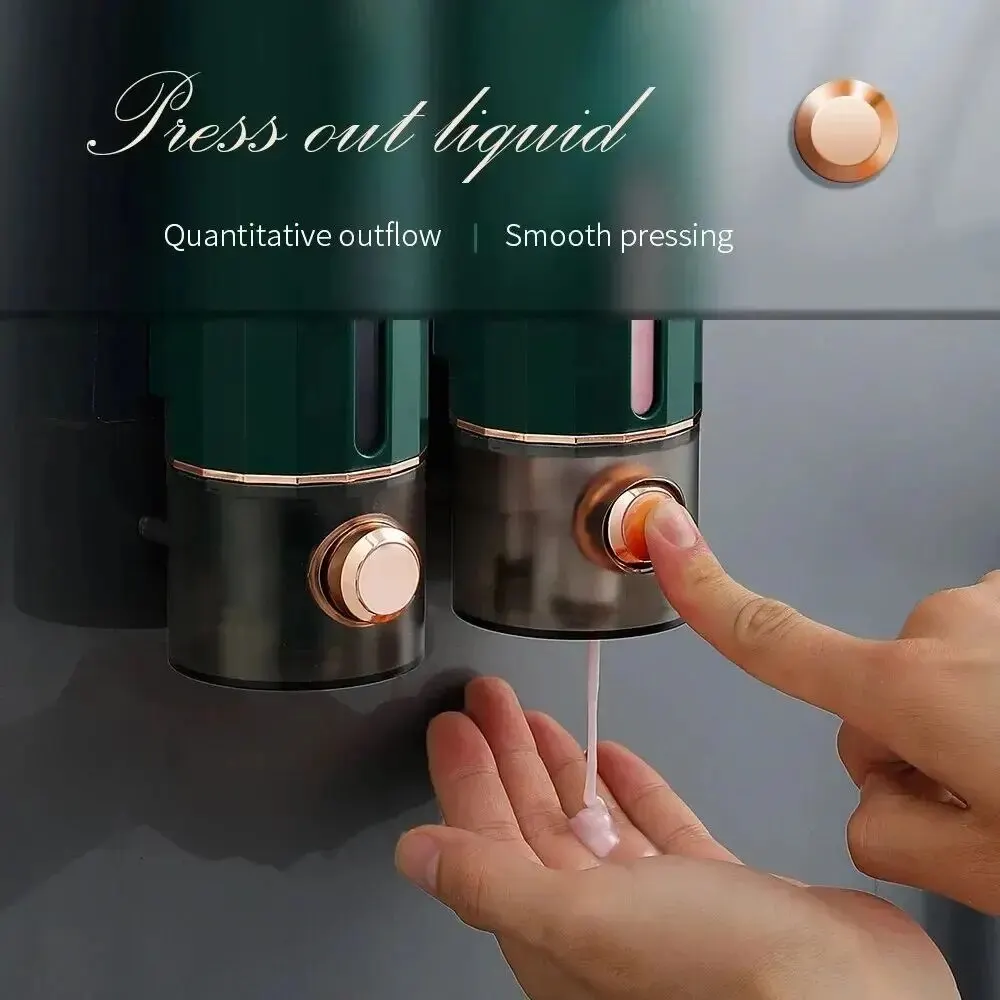 Soap dispenser non-perforating hand sanitizer wall hanger press dispenser for home hotel shower gel shampoo box wall mount