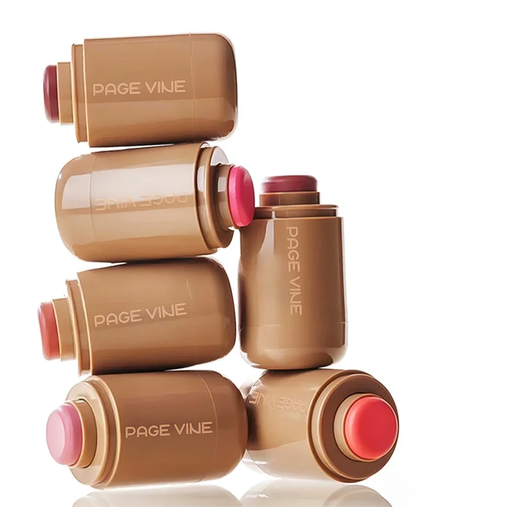 6 Colors Cheek Beauty Pocket Blush Stick Lip Tinted Moisturing Silky Blush Cream Blusher Tubes Matte Contour Makeup Cosmetics 6