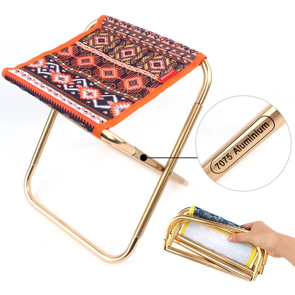 Silla Plegable para acampar y pescar, taburete de playa portátil para exteriores, Kamp Sandalyesi