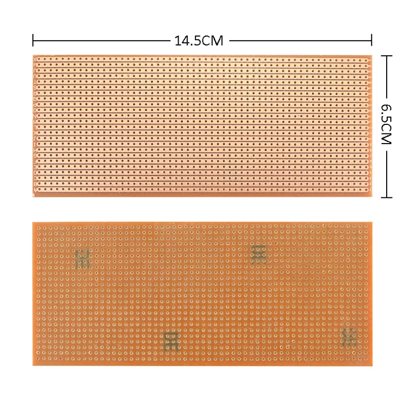 5/10PCS DIY 6.5x14.5 6.5*14.5CM Prototype Paper PCB Universal Experiment Matrix Circuit Board Single Row Continuous Hole