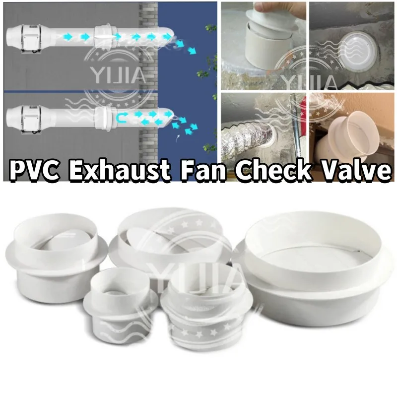 PVCExhaustFanCheckValveDraftBlockerDamperVentilationGrill