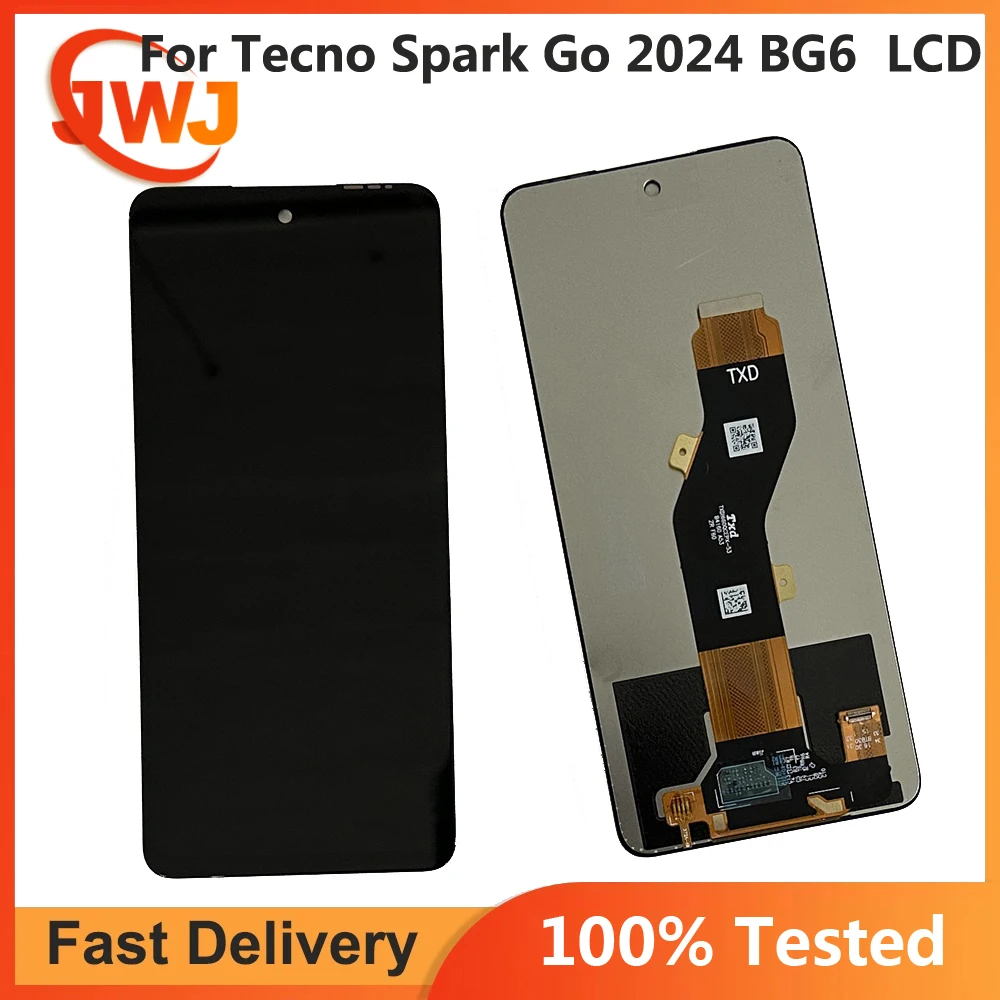 6.6'' For Tecno Spark Go 2024 BG6 LCD Display Touch Screen Replacement Digitizer Assembly For Tecno Spark Go 2024 BG6 LCD Sensor