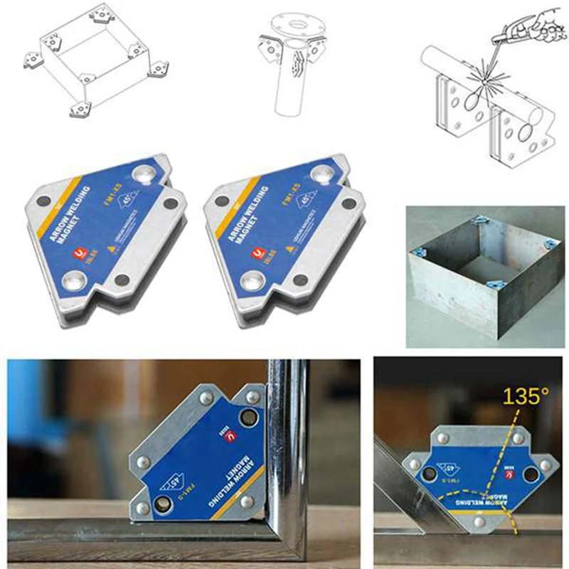 Magnetic Welding Holders Angle Solder Magnet Weld Fixer Positioner Ferrite Holding Auxiliary Locator Tools 4Pcs 50KG
