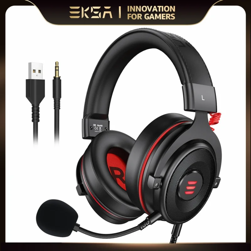 

New Gaming Headset Gamer Wired 3.5mm Stereo USB 7.1 Surround Gaming Headphones For PC/PS4/PS5/Xbox with Noise Cancelling Music