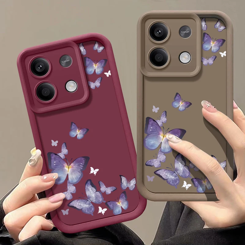 Luxury Purple Butterfly Shockproof Silicone Phone Case | Elegant Protective Cover