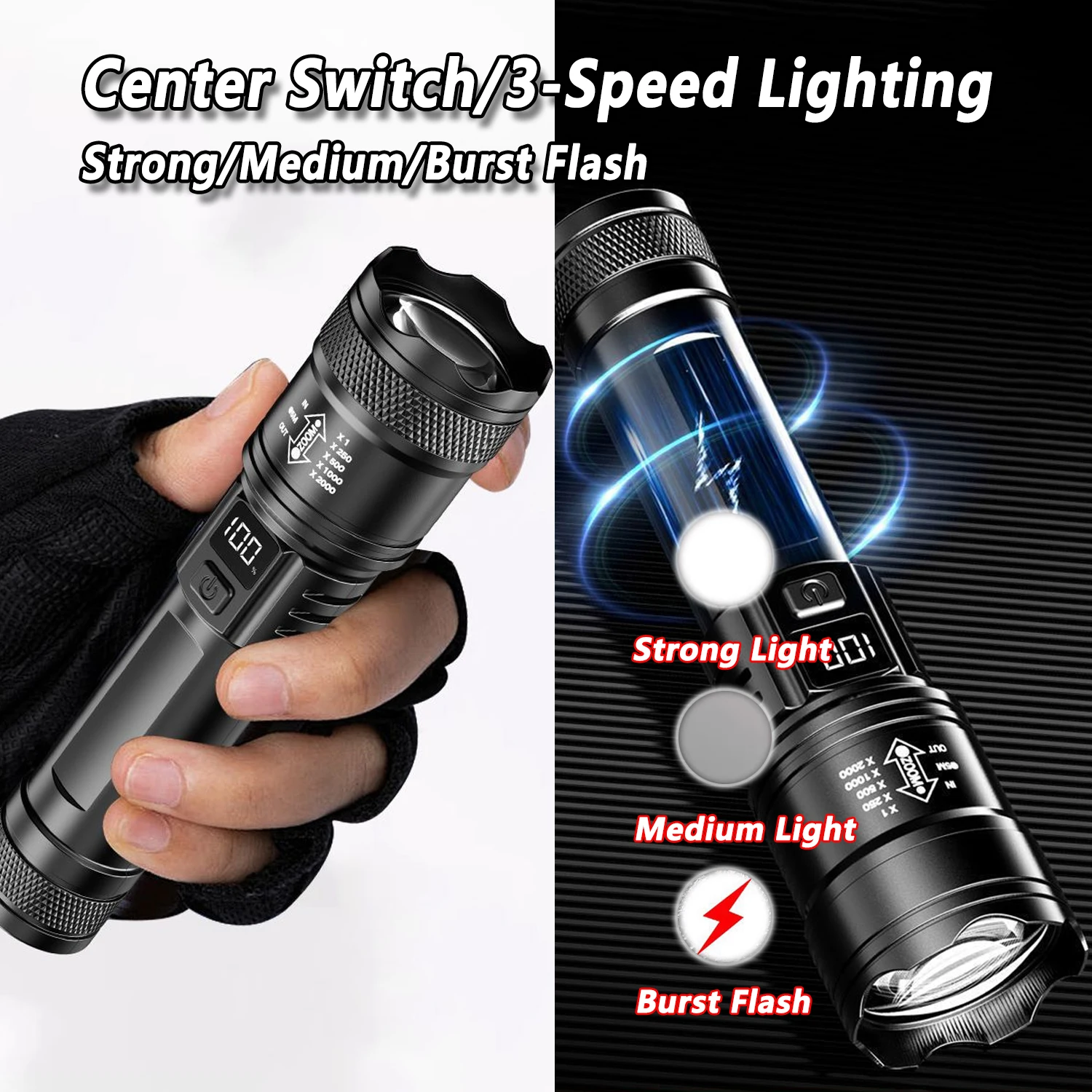 High Power Tactical Flashlight 4