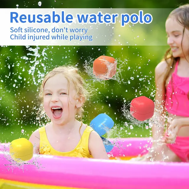 Reusable Water Bomb Splash Ball Water Balloons Absorbent Ball Outdoor Pool Beach Play Toys Pool Party Favors Water Fight Games 2