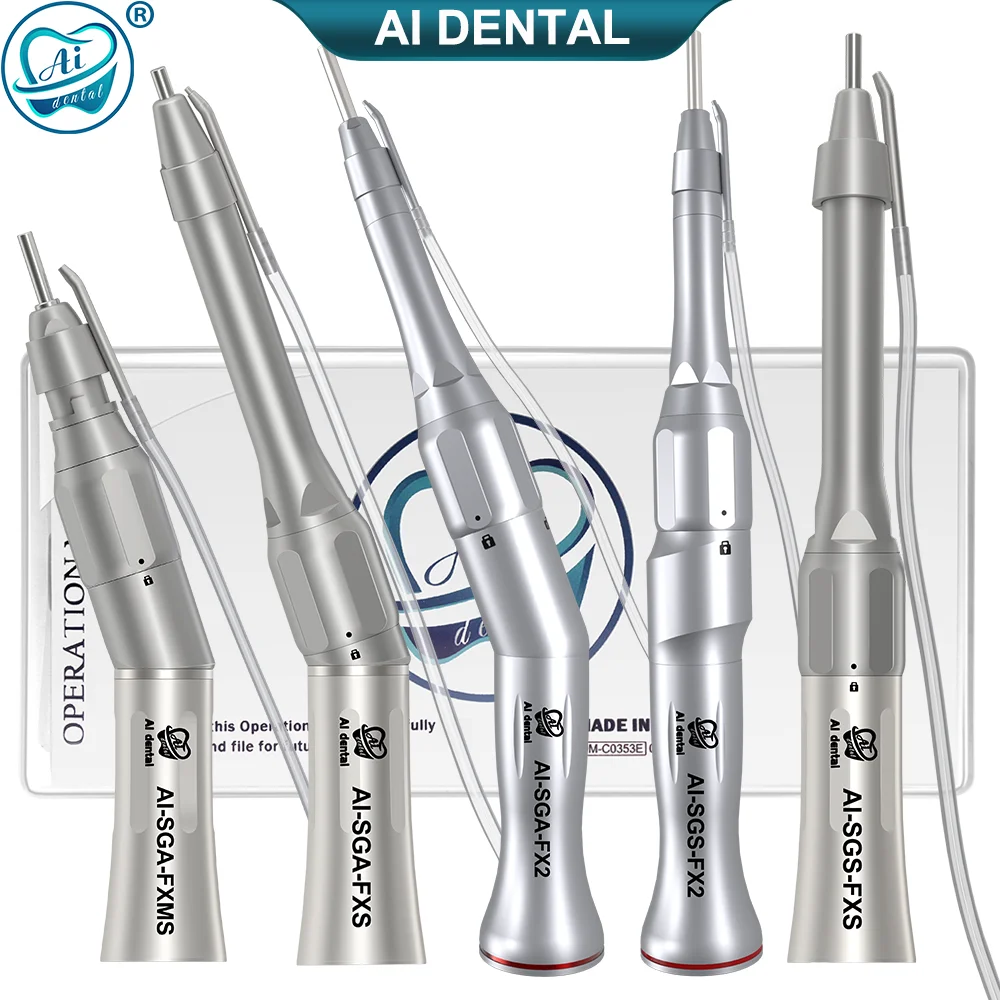 FX Series 1:2 Outer Water Spray Low Speed Micro Surgery Dental Straight Nose 20 Degree Angle Handpiece Clinical Accessories