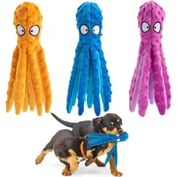 Durable Dog Plush Toys for Aggressive Chewers Tough Squeaky Octopus Dog Chew Toy for Puppy Pet No Stuffing Interactive Dog Toys 1