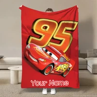 Personalized Custom Name Blanket Disney Cars Printed Blanket for Sofa Bed Cover Blanket Suitable for Birthday Child Adult Gift 2