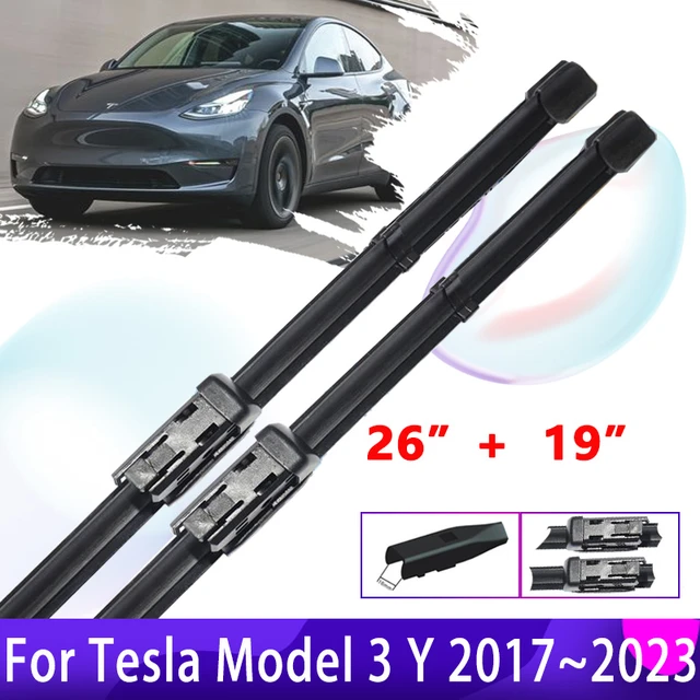 2x Car Windscreen Wipers For Tesla Model 3 Y Accessories 2022 2017 2018  2019~2023 Auto Front Hybrid Blade Wiper Bladewipers Cars - AliExpress