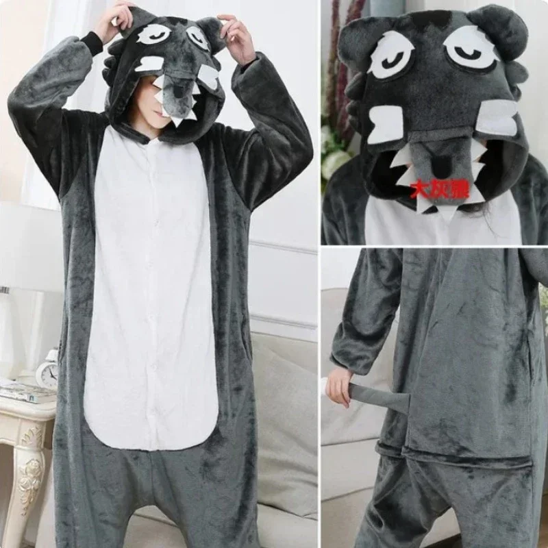 One Piece Hooded Jumpsuits for Adult Baby Girl Clothes Children Panda Pajamas Winter Animal Onesies Cartoon Sleepwear Pyjamas