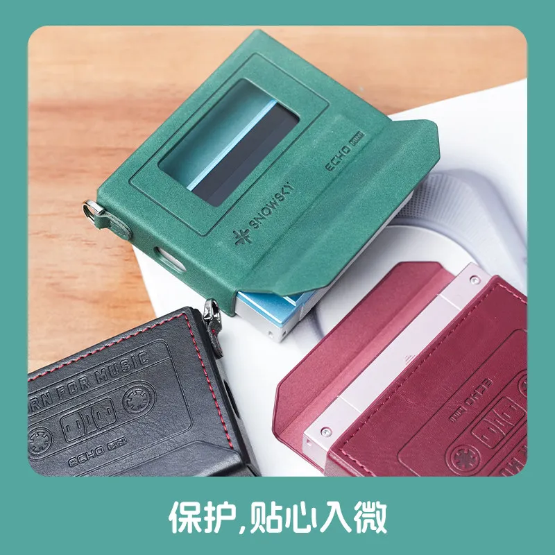 Fiio Echo Mini 음악 플레이어 보호 케이스 SnowSky Echo 휴대용 미니 MP3 플레이어 맞춤형 휴대용 보호 PU 가죽 케이스 MP4