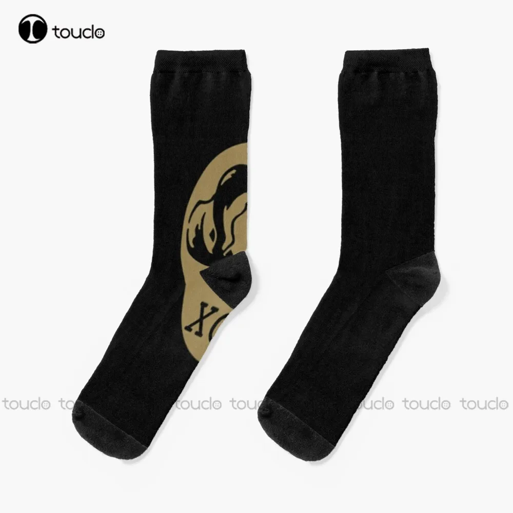 

Xof Logo Classic T-Shirt Socks Cotton Socks For Men Fashion Creative Leisure Funny Art Abstract Oil Painting Socks Unisex Adult