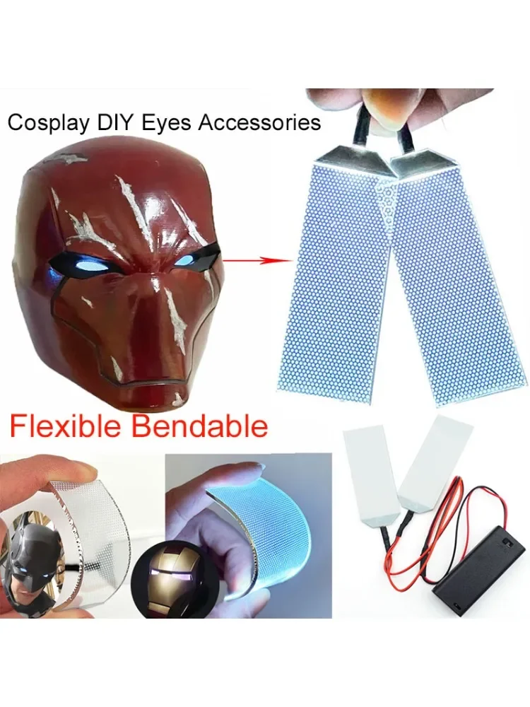 Breathing Pattern Batman LED Helmet Lights - Flexible DIY Kit For Cosplay & Mask Mods, Red Light - View #7