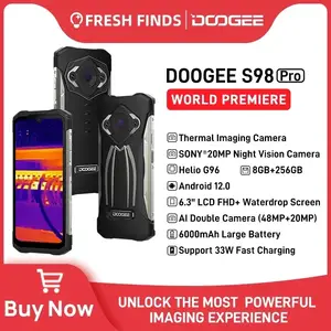 DOOGEE S98 Pro 6.3 8/256GB 16MP Night Vision 6000mAh Rugged Phone By FedEx