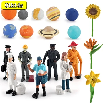 시뮬레이션 동물 성장 주기 나비 무당 벌레 닭 식물 꽃 모델, 라이프 사이클 액션 피규어, 교육용 어린이 장난감 선물