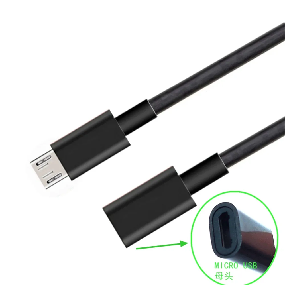 

Full Connection 5Pin Micro USB Male To Female USB 2.0 Short Data Charging OTG Cable Converter Extension Adapter