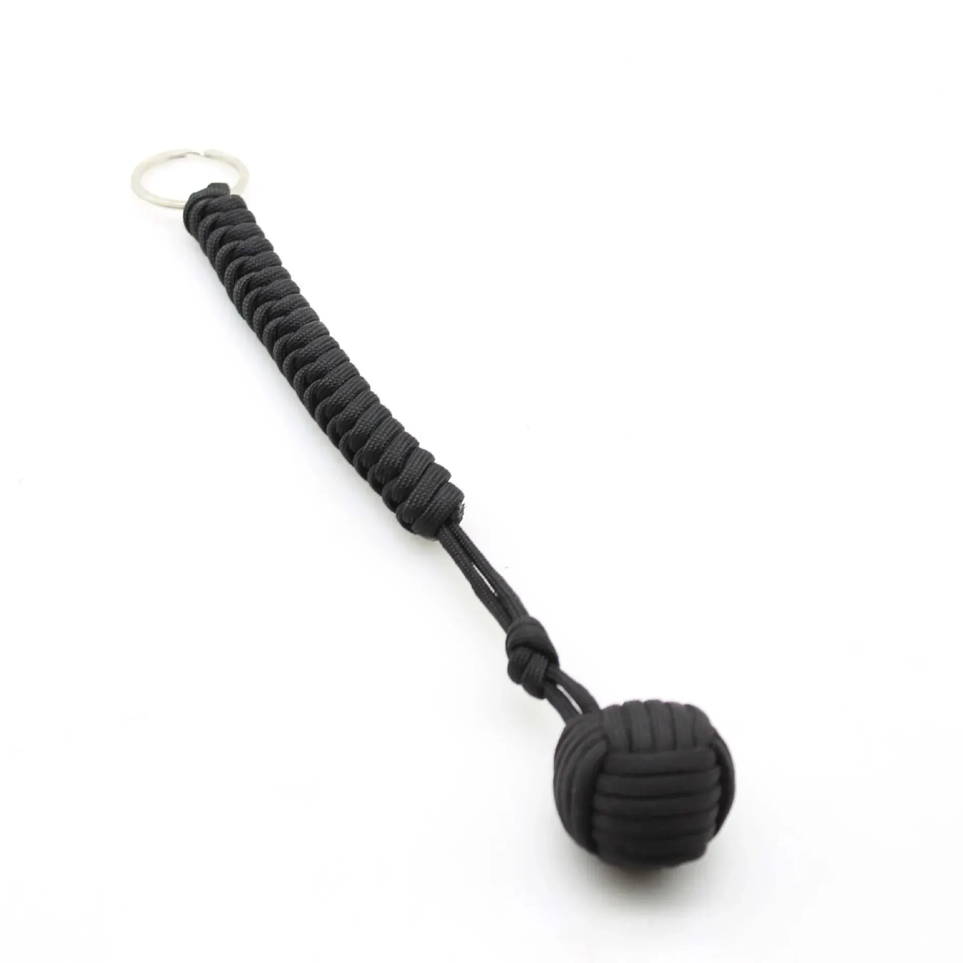 Enhanced Self-Defense Keychain with Braided Monkey Fist Design