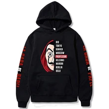 

La Casa De Papel Hoodies Sweatshirts Men Women Casual Long Sleeve Pullover TV Show Money Heist Novelty Paper House Hoodie