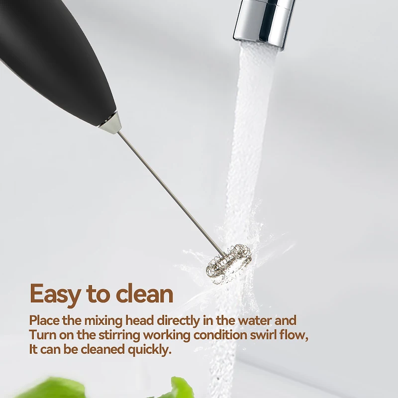 1PC Electric Egg Beater Milk Frother Wireless Handheld Coffee Cappuccino Frother Household Mini Whisk Mixer 3