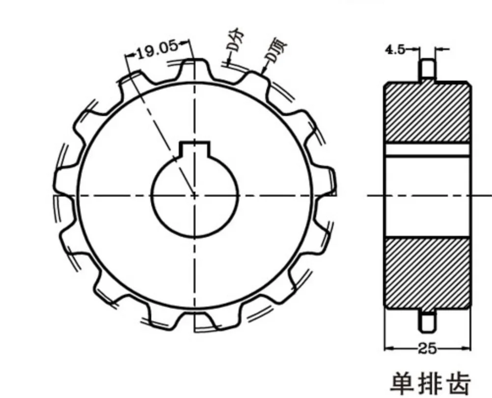 2pcs 10teeths Injection molded sprocket-inner hole 20 outer diameter:62mm