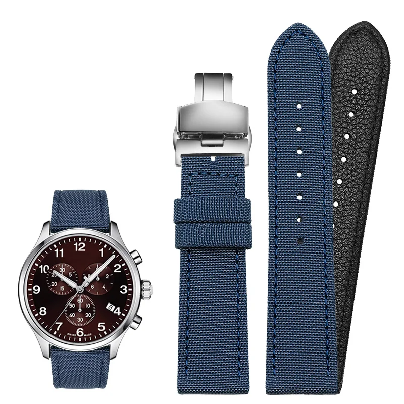 Universal Nylon Canvas Watch Band Bracelet, Men's & Women's Sports Accessory in Multiple Sizes (18mm-24mm)