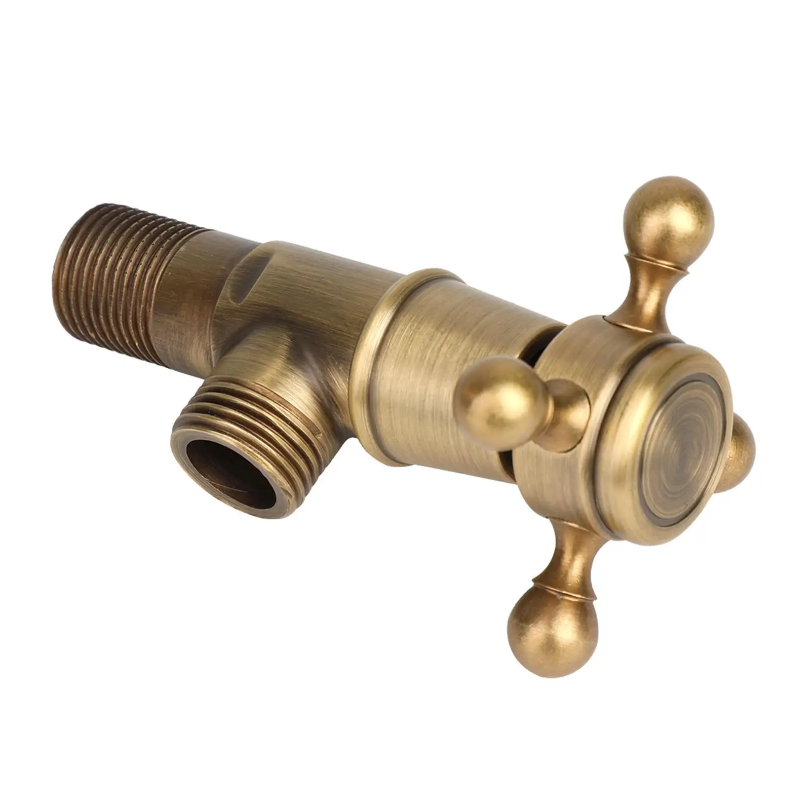 Antique Brass Water Control Valve for Bathroom Tap 1/2 Inch Brass Angle Valve Hardware