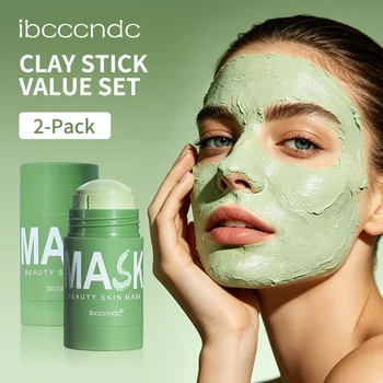 40g Face Clean Mask Green Tea Extract Cleansing Stick Deep Moisturizing Remove Blackhead Film Smear Refreshing Oil Control Mask 1