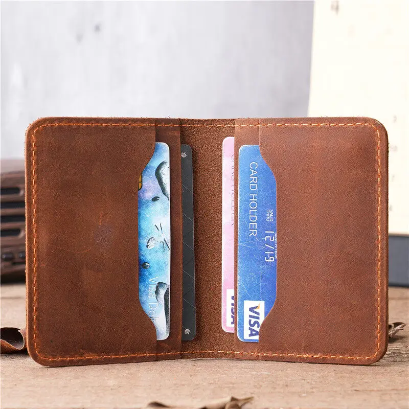 Retro Credit Card Holder, Mens Wallet, Handmade Short Ultra Thin Slim Drivers License ID Card Cases, Multiple Slots, wallet card holder, card holder, credit card holder, card wallet, id card case