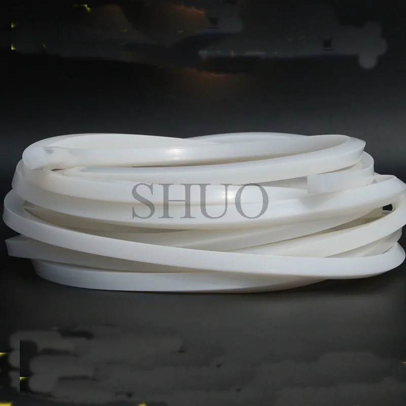 

1m White Silicone strip sealing strip waterproof, high temperature resistant rubber solid square flat strip