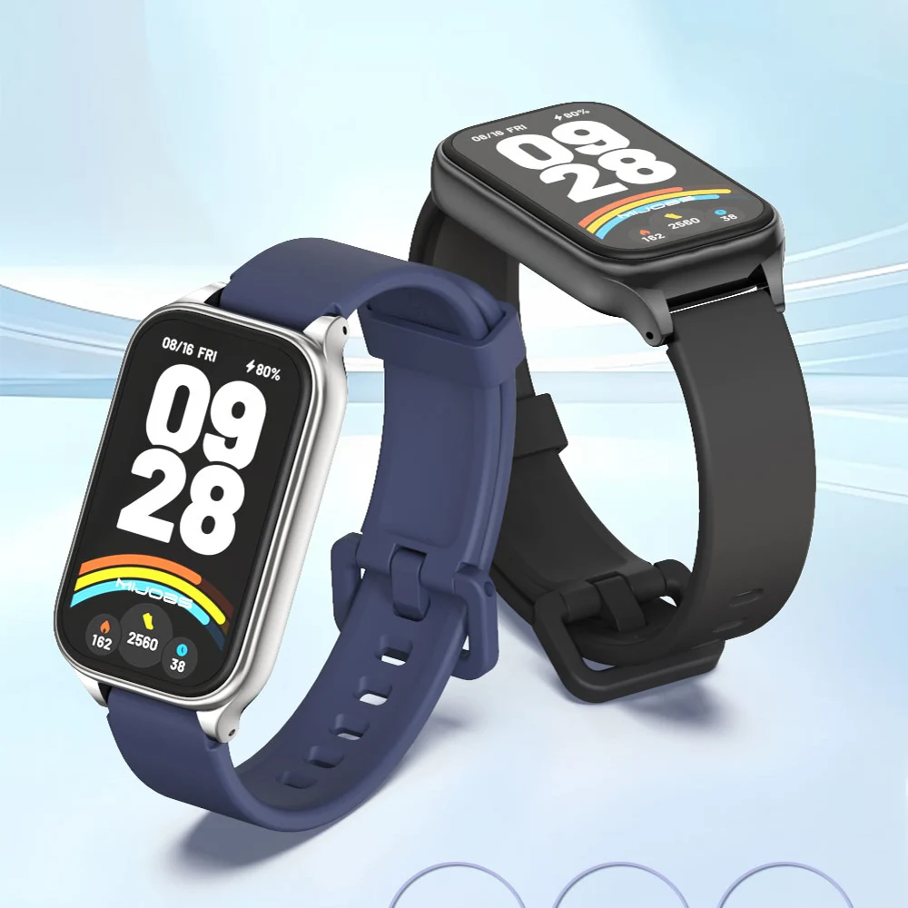 รูปสินค้า สายรัดซิลิโคนสำหรับ Mi Band 9/8 Active นุ่มสบาย ใส่สบายตลอดวัน