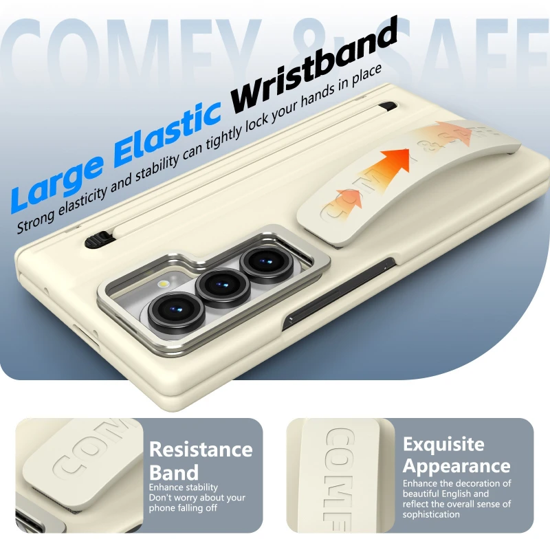 Enhanced Full-Cover Wristband Case with Lens Bracket and Hinge Protection