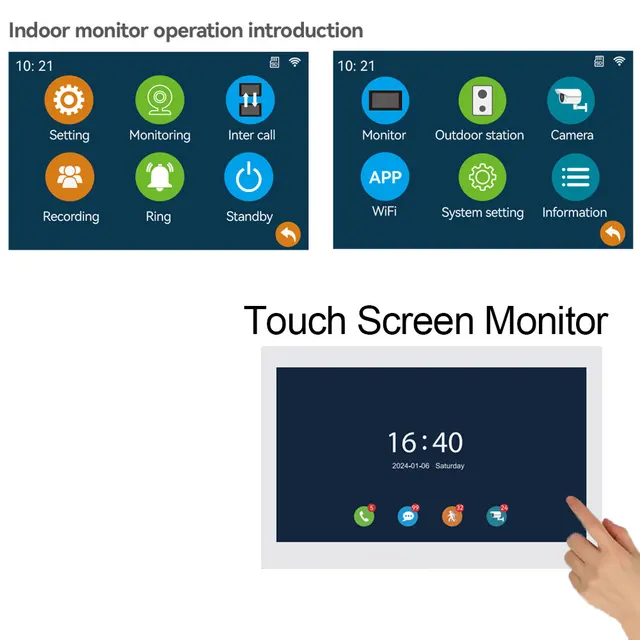 New 10 Inch Wifi Video Door Bell Intercom System with RFID Doorbell Camera Family Multi nits Apartment Video Door Phone Intercom 3