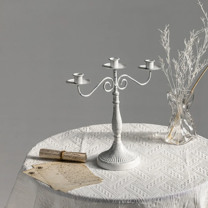 European Retro Candlestick Decoration for Romantic Dinner