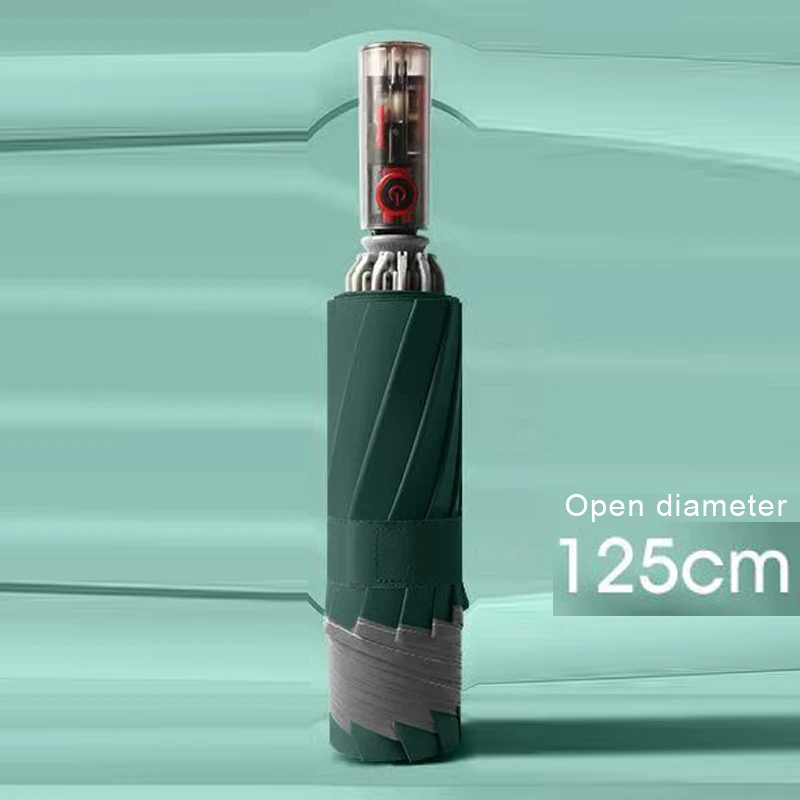 Men's Women's Oversized Fully Automatic Folding Shrinking Windproof Umbrella, Portable Umbrellas, Essential Business Travel, 1Pc