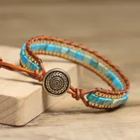 Bohemian natural stone emperor stone bracelet, hand woven exquisite bracelet,summer travel accessories,fashionable jewelry gifts 3