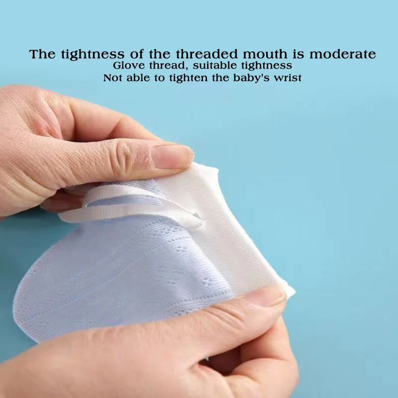 0-12 Months Baby Protective Gloves Anti Scratch Face Newborn Boy Girl Thin Breathable Hand Protector Soft Cotton Kids Gloves 6