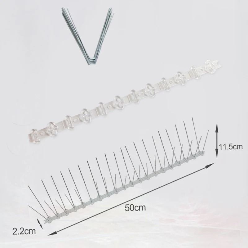 Plastic and Stainless Steel Bird Deterrent Spikes Strip
