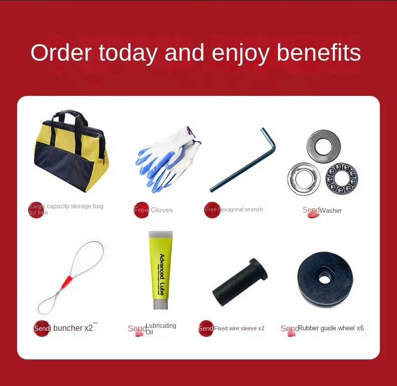 Lithium Automatic Wire Drawing Machine Cordless Automatic Threading Achine Special Threading Electric Tool For Water Electrician