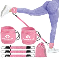 Ankle Resistance Bands with Cuffs, Ankle Bands for Working Out, Ankle Resistance Band, Glutes Workout Equipment, Butt Exercise F 1