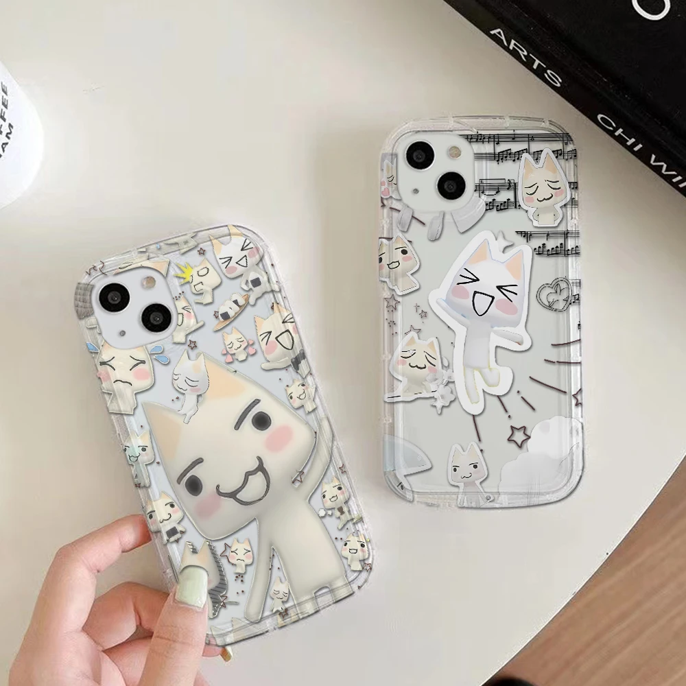 Adorable Clear Back Cat Design Phone Case
