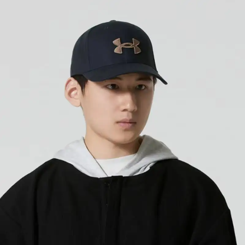 뉴 언더 뉴 아머 블랙 스포츠 야구 모자 부드러운 면 소재 곡선형 챙 조절 가능한 백 모자