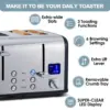 4 Stainless Steel Toaster,LED Display & Extra Wide Slots,6 Shade Settings,Cancel/Bagel/Defrost Function,Removable Crumb Tray 2