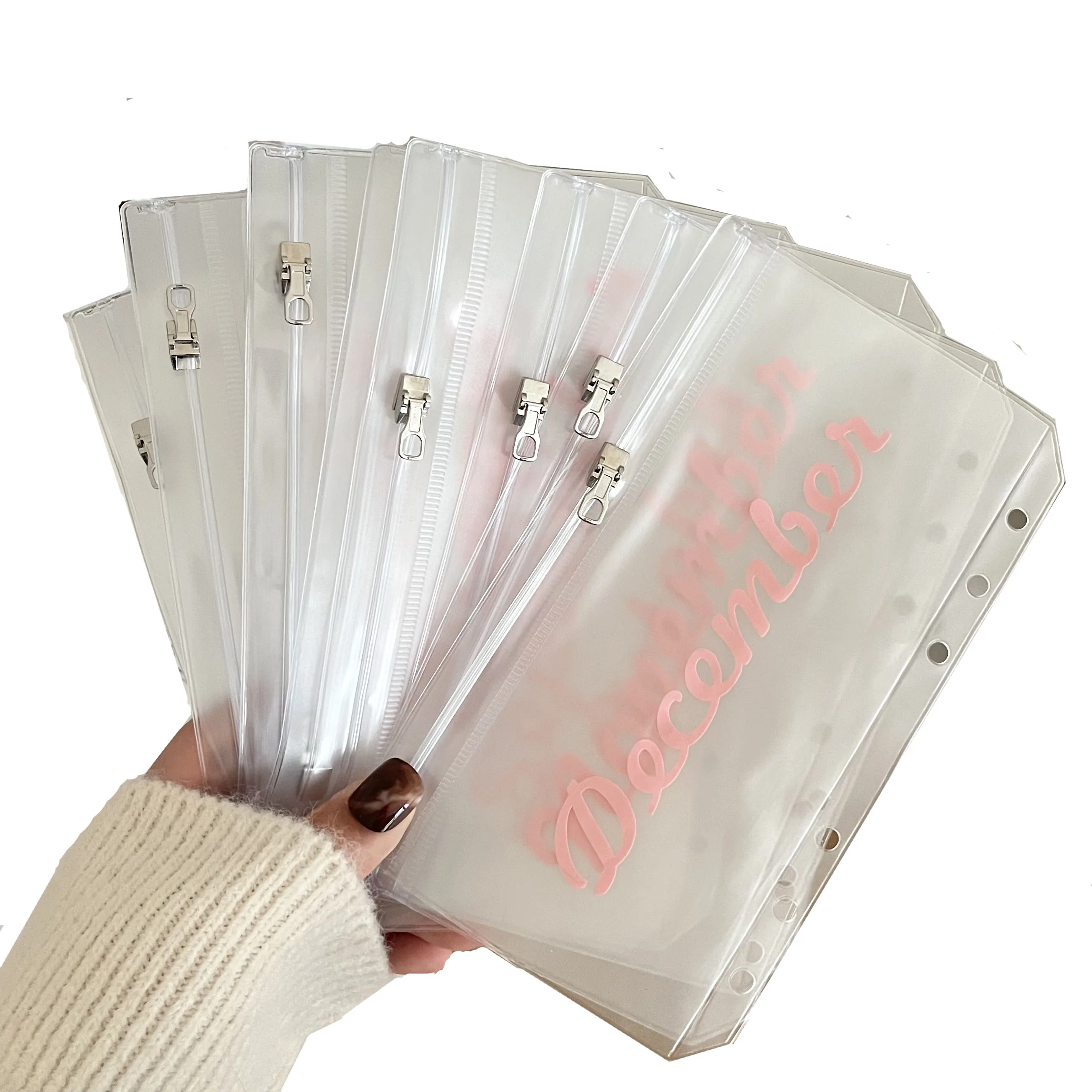 Skysonic-bolsa de Armazenamento com Zíper Dinheiro Orçamento Envelope Binder Recibo de Bilhete Bolsa de Armazenamento Wealth Management Gift Grupo Design a6 - Imagem 4