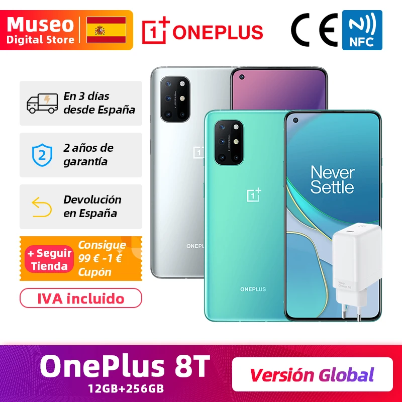 OnePlus 8T, ROM Global, 8GB/12GB RAM 128GB/256GB ROM,...